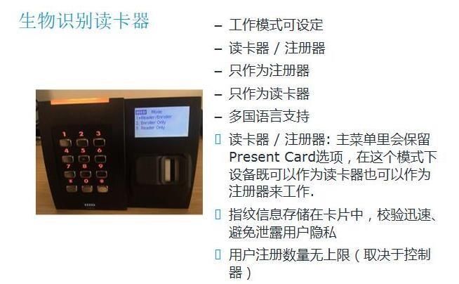 生物識別讀卡器